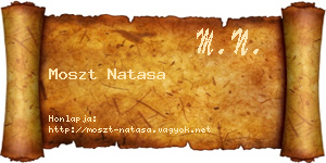 Moszt Natasa névjegykártya